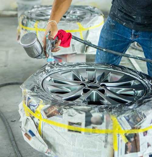 Peinture epoxy de jante de voiture en spray et en pot